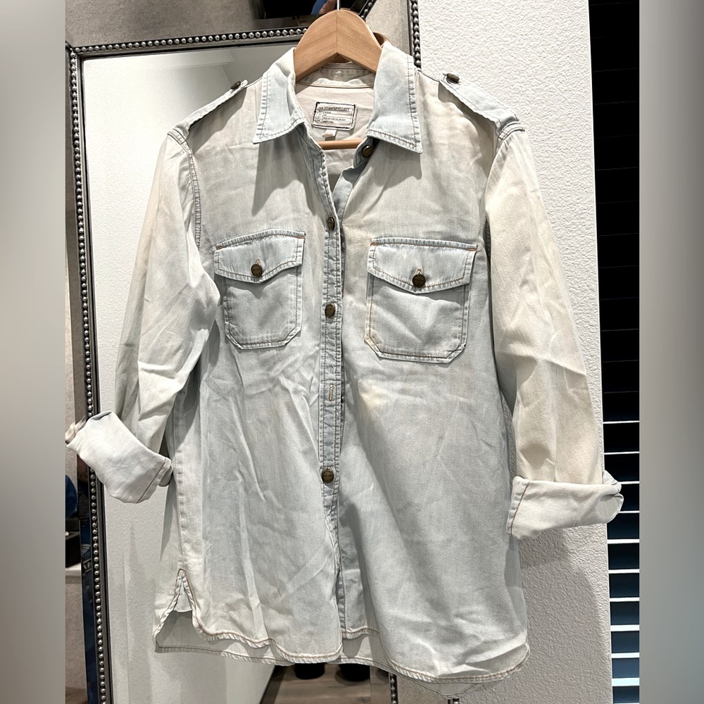 CURRENT/ELLIOTT THE PERFECT SHIRT COLOR:LIGHT BLUE SIZE:3